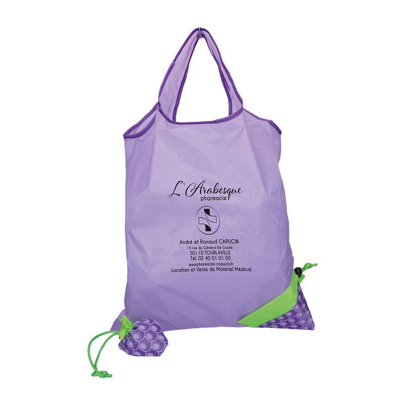 Sac polyester pliable - Modèle raisin