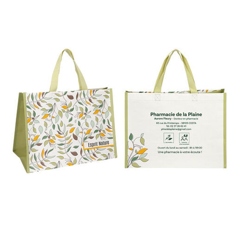 Sac pp tissé - grand format - motif Natura Harmonie
