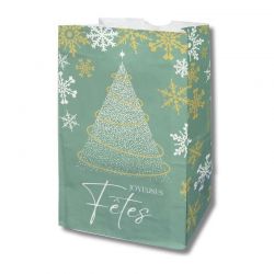 Sachet SOS - motif Noël - 18+12x29+12 cm