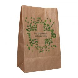 Sachet papier kraft motif mon pharmacien partenaire | Proébo Promoplast