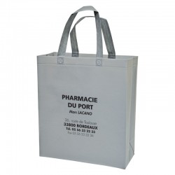 Sac réutilisable non tisse soudé gris -...