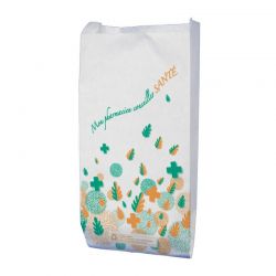 Sachet papier 12+6x26 blanc motif automne hiver
