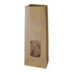 Sachet papier pharmacie kraft brun herbes aromatiques - personnalisable - 8+4x21 cm