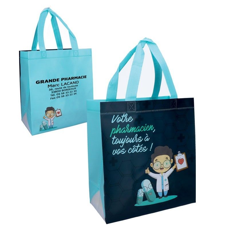 Sac polypro lamine non tisse lamine mon pharmacien a mes cotes 24+13x27 cm Sac polypro lamine non tisse lamine mon pharmacien a mes cotes 24+13x27 cm