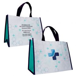 Sac polypro lamine tisse lamine cross 36+20x27 cm