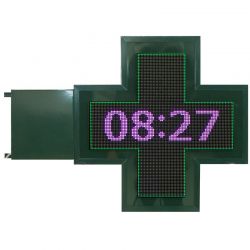 Croix pharmacie led double face 88x88 cm - Proébo Promoplast