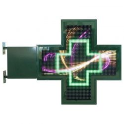 Croix led pharmacie double face 88x88 cm - Proébo Promoplast