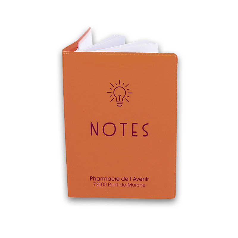 Bloc note cadeau pharmacien vernis orange Bloc note cadeau pharmacien vernis orange