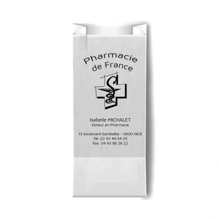 Download Sachet papier kraft pharmacie blanc - Personnalisable ...