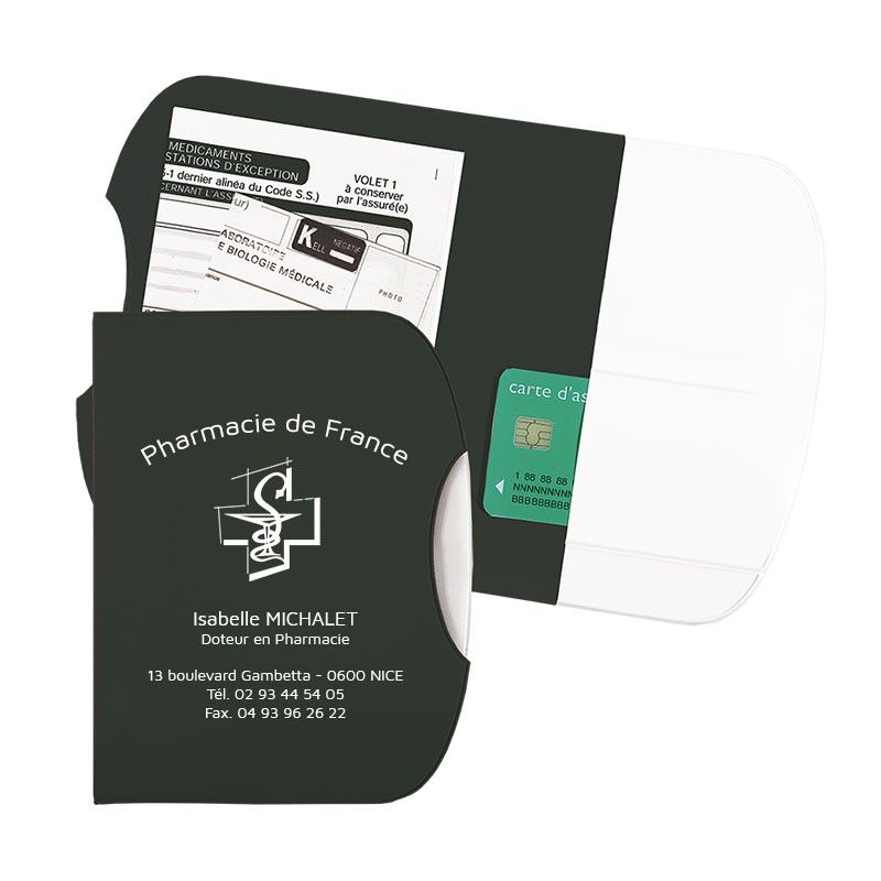 Porte-ordonnance 3 poches - PVC Mat - Spécial Pharmacie