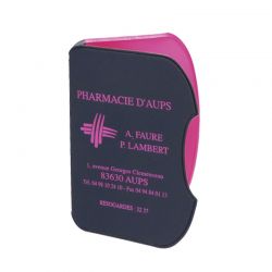 Porte carte vitale gris anthracite 15,5x11 cm - pvc