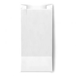 Sachet papier blanc 18x8x34 cm - kraft blanc 40 gr / m²