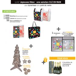 Kit de communication Noël - Kit recyclable et champagne