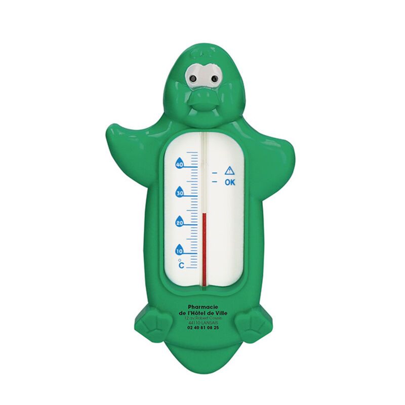 Thermomètre de bain bébé pingouin vert 15.1x12x2,3 cm