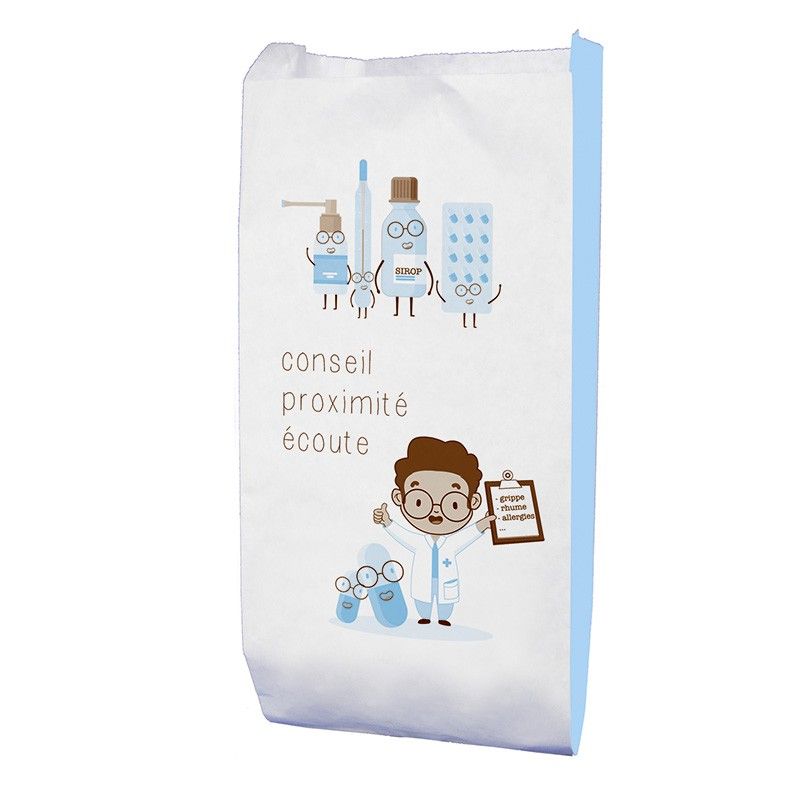 Sachet papier pharmacie kraft blanc | Proébo