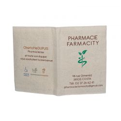 Dossier santé pharmacie 100% coton personnalisable