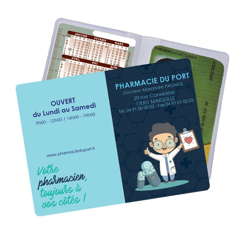 Pochette santé et étuis carte vitale publicitaire, Pochettes santé et  étuis cartes vitale personnalisées avec logo