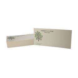 Carte de correspondance 21x9,9 cm en papier ivoire gaufré - personnalisation recto