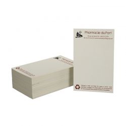 Carte de correspondance 8,2x12,8 cm en papier ivoire gaufré - personnalisation recto