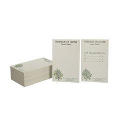 Carte de correspondance 8,2x12,8 cm en papier ivoire gaufré - personnalisation recto et verso