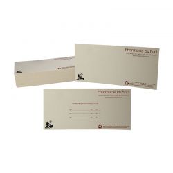Carte de correspondance 21x9,9 cm en papier de fribre de canne à sucre - personnalisation recto et verso