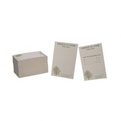 Carte de correspondance 8,2x12,8 cm en papier de fribre de canne à sucre - personnalisation recto et verso