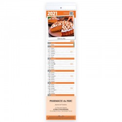 Calendrier 12 feuillets - Motif recettes