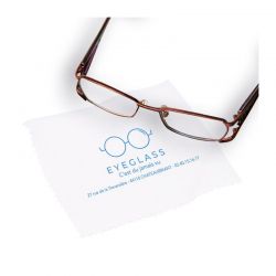 Chiffonnette lunettes micofibre 100% personnalisable